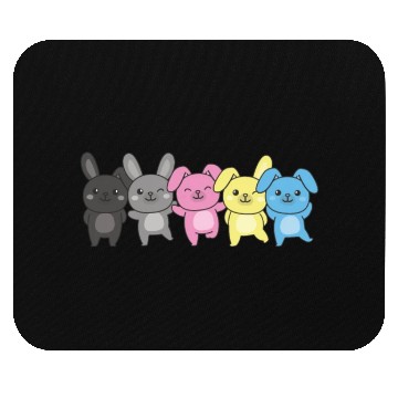 Discover Polygender Flag Pride Lgbtq Bunny Mouse Pads