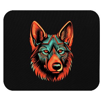 Discover German Shepherd Funny Dog Street Art Comic Pet Mouse Pads