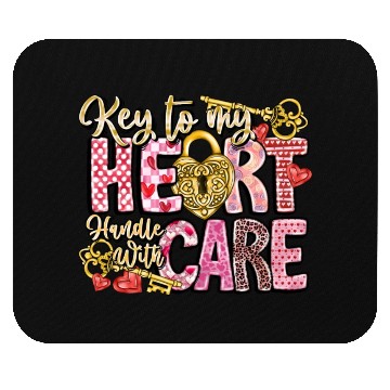 Discover Key To My Heart Handle With Care Mouse Pads
