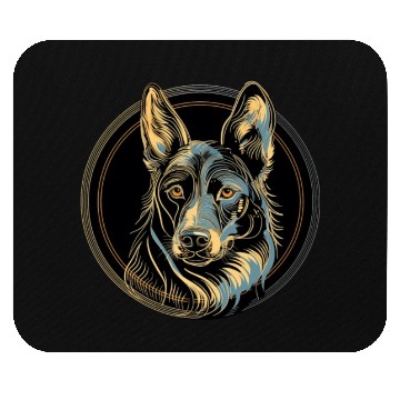 Discover German Shepherd Funny Dog Street Art Comic Pet Mouse Pads