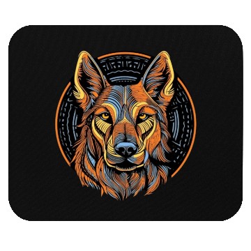 Discover German Shepherd Funny Dog Street Art Comic Pet Mouse Pads
