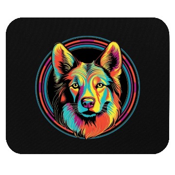 Discover German Shepherd Funny Dog Street Art Comic Pet Mouse Pads