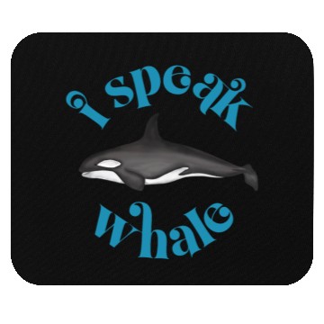 Discover Cute I Speak Whale Orca Killer Whale Retro Style Mouse Pads