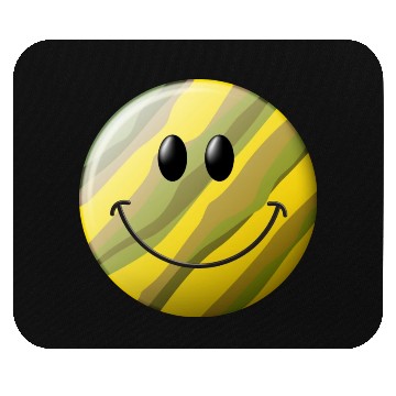 Discover Camo Smiling Happy Face Mouse Pads