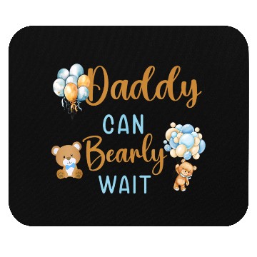 Discover Daddy Can Bearly Wait Baby Shower Mouse Pads
