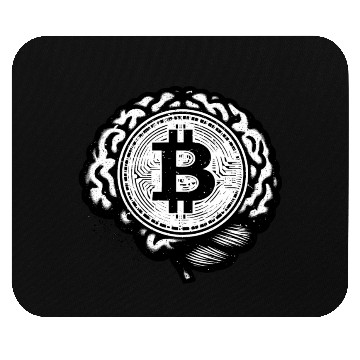 Discover Bitcoin symbol crypto coins brain mindset 4 Mouse Pads
