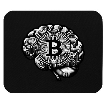Discover Bitcoin symbol crypto coins brain mindset 2 Mouse Pads