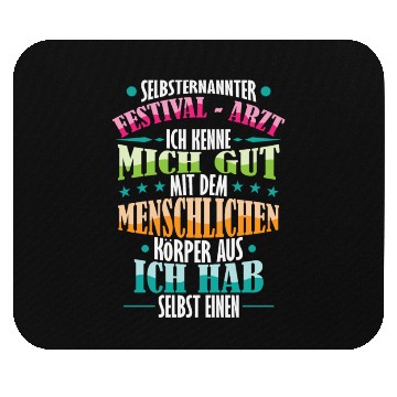Discover Party saying doctor at festival Mouse Pads