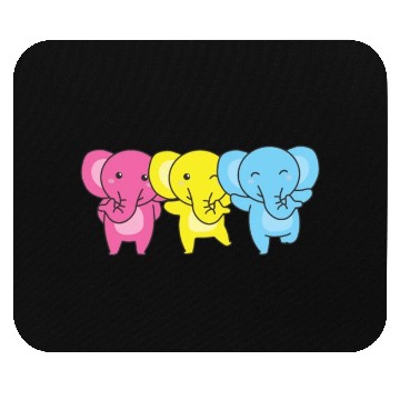 Discover Pansexual Flag Pride Lgbtq Cute Elephant Mouse Pads