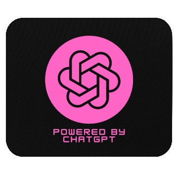 Discover Powered by ChatGPT (Pink Design) Mouse Pads