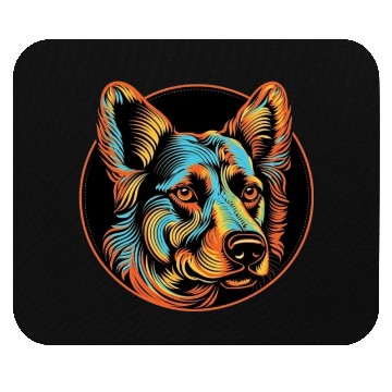 Discover German Shepherd Funny Dog Street Art Comic Pet Mouse Pads