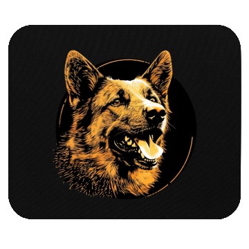 Discover German Shepherd Funny Dog Street Art Comic Pet Mouse Pads