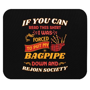 Discover Funny Bagpipe Introvert Retro Vintage Style Mouse Pads
