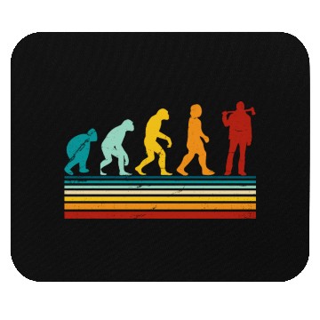 Discover Retro Lumberjack Evolution - From Monkey to Human Mouse Pads