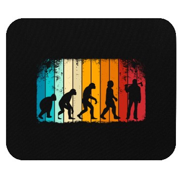 Discover Retro Lumberjack Evolution - From Monkey to Human Mouse Pads