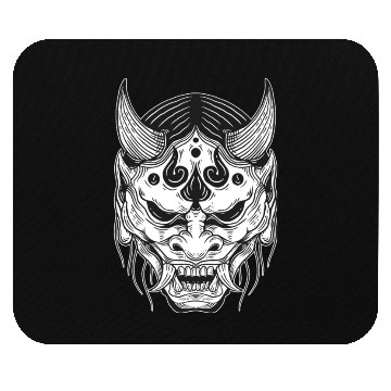 Discover Japanese Devil Skull Mask Art Mouse Pads