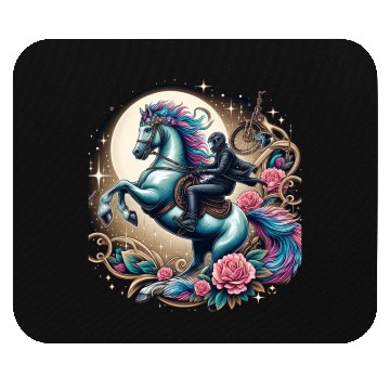 Discover Space Horse design Mouse Pads