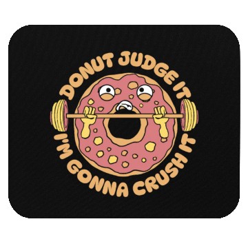 Discover Fitness Donut Funny Donut Gym Mouse Pads