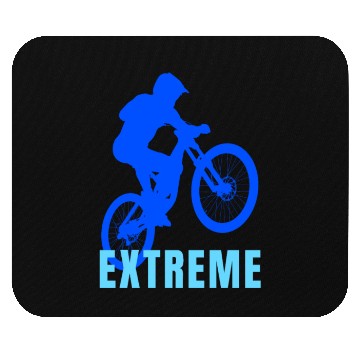 Discover Mountain Bike (blue and light blue design) Mouse Pads
