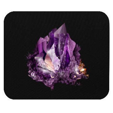 Discover bright purple amethyst crystal motif Mouse Pads