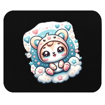 Discover Cloudy Cuddles: Playful Baby Panda Mouse Pads
