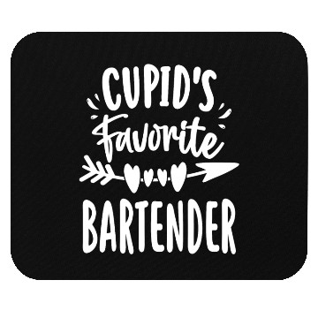 Discover Cupid's Favorite Bartender Valentines Day Matching Mouse Pads