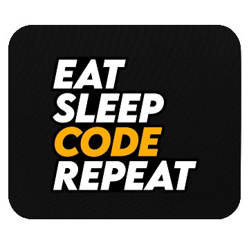 Discover Eat Sleep Code Repeat - Funny developer meme Mouse Pads