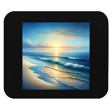 Discover Serene Seaside Sunrise Mouse Pads