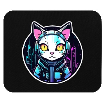 Discover Cyberpunk Cat Mouse Pads