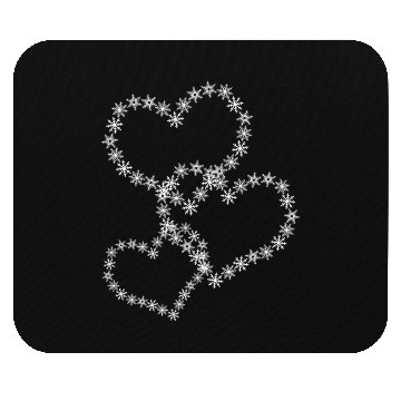 Discover Snow Hearts Snowflake Snowflakes Mouse Pads