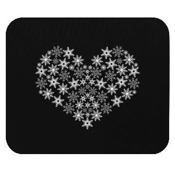 Discover Snow Heart Snowflake Snowflakes Mouse Pads