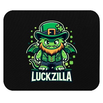 Discover Luckzilla St. Paddy's Day Dragon Mouse Pads
