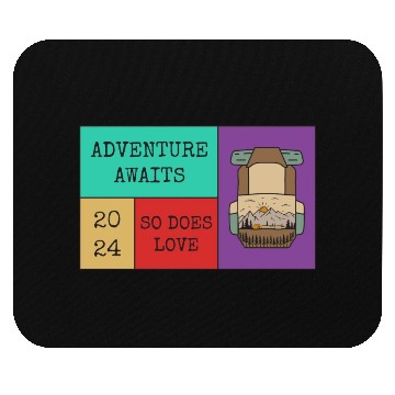 Discover Adventure Awaits So Does Love Mouse Pads