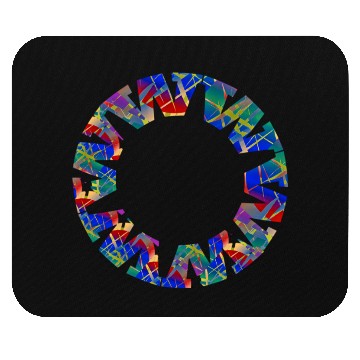 Discover English-W alphabet black font letters Mouse Pads
