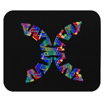 Discover English-W alphabet black font letters Mouse Pads