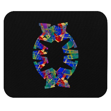 Discover English-W alphabet black font letters Mouse Pads