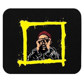 Discover Yellow Brown Red Colorful Graffiti Illustration Mouse Pads