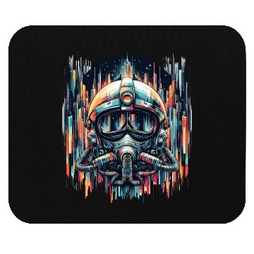 Discover Urban Astronaut - Sci-Fi Cityscape Adventure Mouse Pads