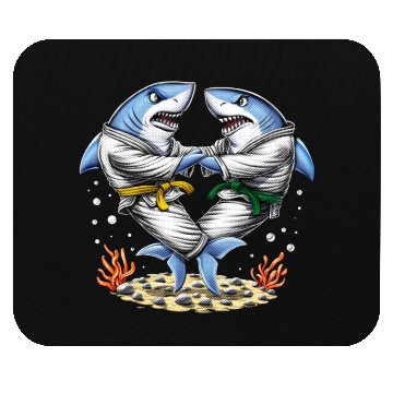 Discover Shark Jiu-Jitsu Wrestlers Mouse Pads