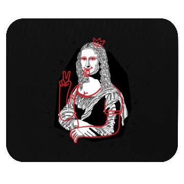 Discover Hand Drawn Vector Illustration MonLisa - Giocond Mouse Pads