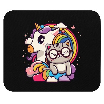 Discover cute cat and unicorn Mouse Pads