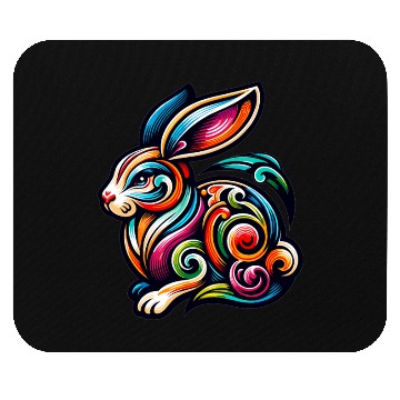 Discover Rabbit Tattoo Tribal Chinese Zodiac Mouse Pads