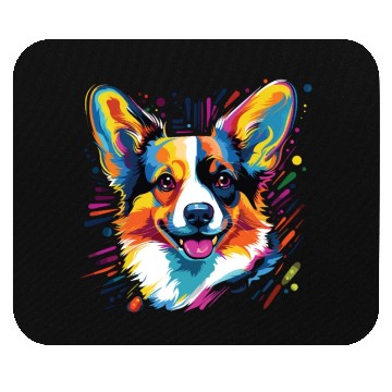 Discover Watercolor Colorful Corgi Mouse Pads