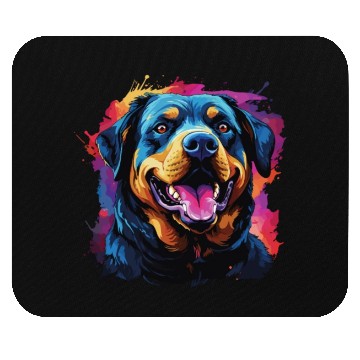Discover Watercolor Colorful Rottweiler Mouse Pads