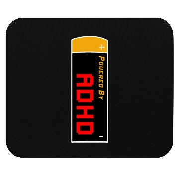 Discover Powered By ADHD | Battery Funny Meme Mouse Pads