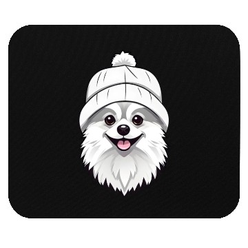 Discover Cute Pomeranian with hat Mouse Pads