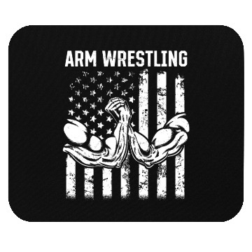 Discover Arm Wrestler Armwrestling Arm Wrestling US Flag Mouse Pads