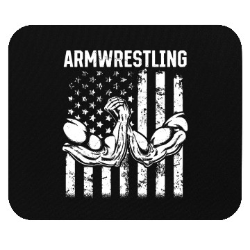 Discover Arm Wrestler Arm Wrestling Armwrestling US Flag Mouse Pads