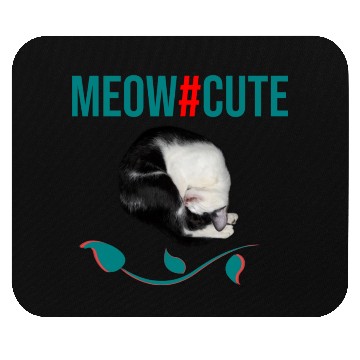 Discover Meow cute baby cat sleep Mouse Pads