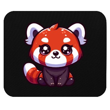 Discover Playful Red Panda Cartoon Mouse Pads